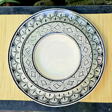 Pasta Plates Set (2 pieces) Black and white