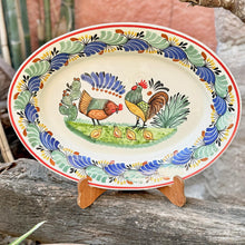 Rooster Family Decorative / Serving Oval Platter MultiColors