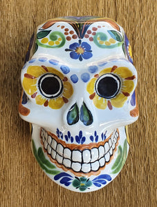 Gorky Ceramic Skull / Decorative Catrina 6 in Height MultiColors
