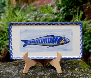 Sardines Rectangular Mini Tray 8.7 x 4.3 in Blue Colors