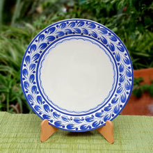 Plate with laurel Border Blue and White
