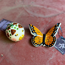 Ornament Pig and Butterfly Set of 2 MultiColors