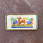 Deer Rectangular Mini Tray 8.7*4.3 in Blue-Terracota Colors