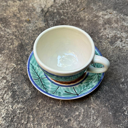 Coffee Cup & Saucer 8 Oz MultiColors II