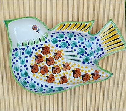 Plato para refrigerios para pájaros, 9,8 x 7 pulgadas, multicolores 