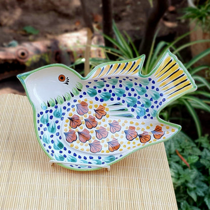 Plato para refrigerios para pájaros, 9,8 x 7 pulgadas, multicolores 
