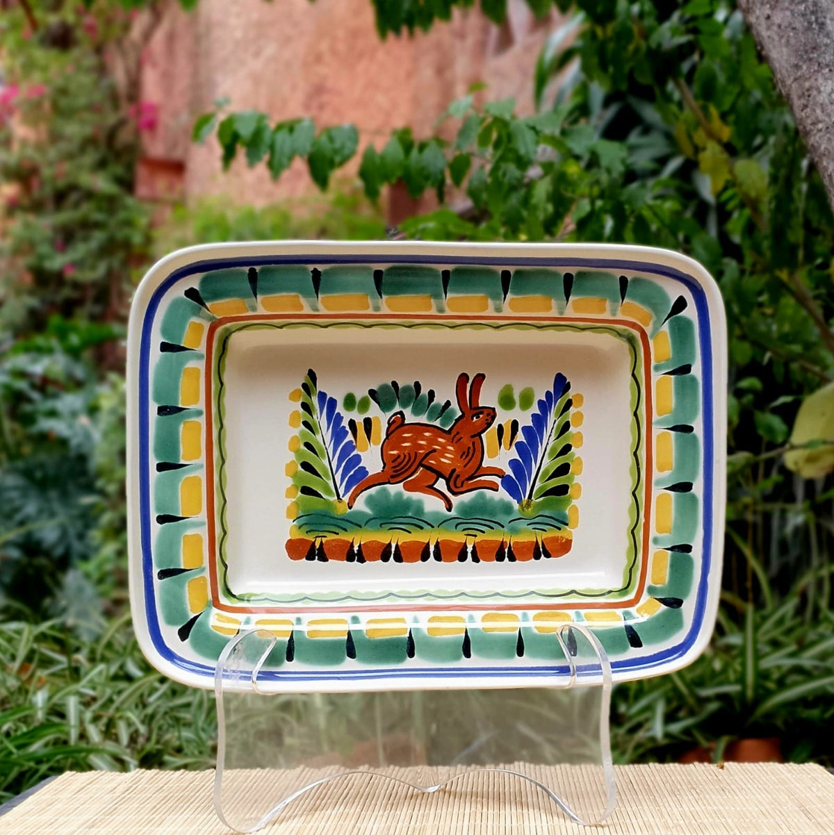 Cuenco rectangular Rabbit 11 x 7,9 en multicolores 