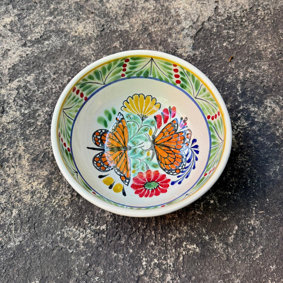 Monarch Butterfly Cereal/Soup Bowl 16.9 Oz Multicolor