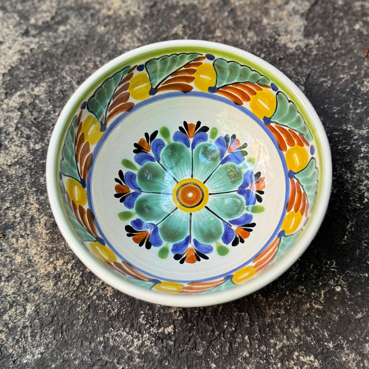 Flower Cereal/Soup Bowl 16.9 Oz Multicolor