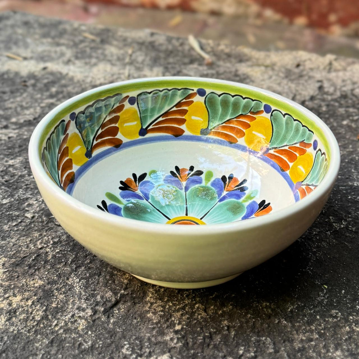 Flower Cereal/Soup Bowl 16.9 Oz Multicolor
