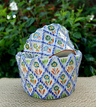 Fruit Canister Set of 2 with Woven Relief MultiColors