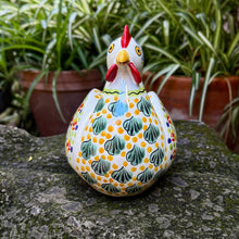Chicken Figure Money Bank Yellow-Green-Terracota Colors