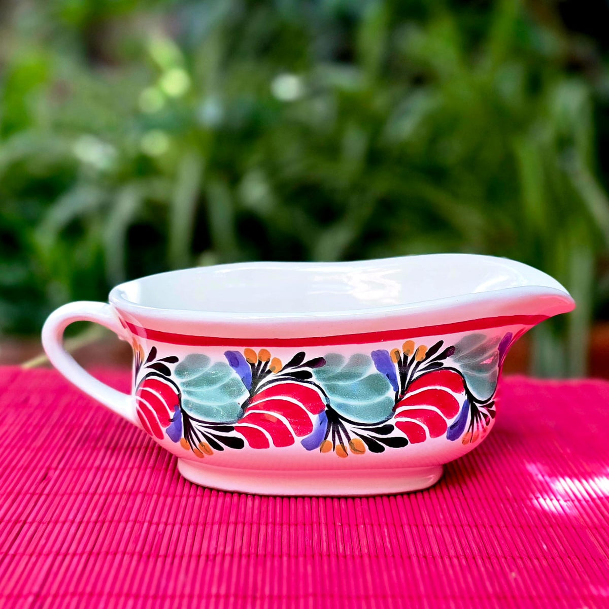 Set of Gravy Suacer & Butter Dish Christmas Colors