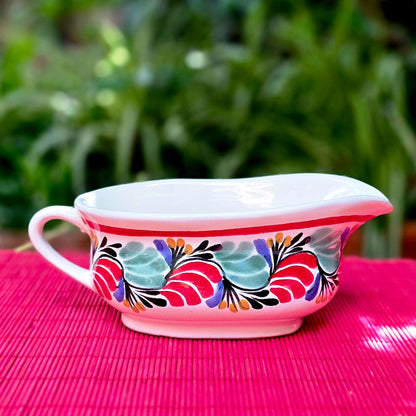Set of Gravy Suacer & Butter Dish Christmas Colors