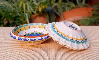 Flower Shape Snack Bowl 5 in D Set of 2 MultiColors