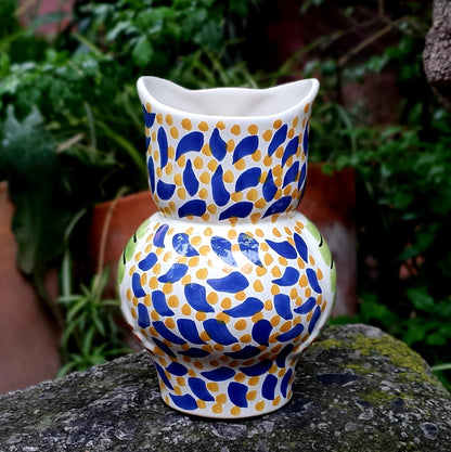Owl Flower Vase 7.5" H MultiColors