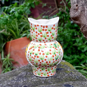 Owl Flower Vase 7.5" H MultiColors II