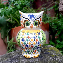 Owl Flower Vase 7.5" H MultiColors