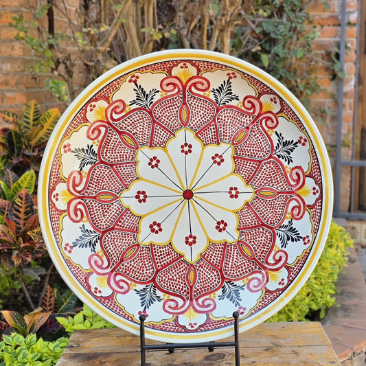 Decorative Platters Pomegranate Pattern Multi-colors