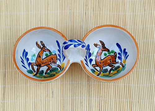 Deer Small Double Saucer Dish
