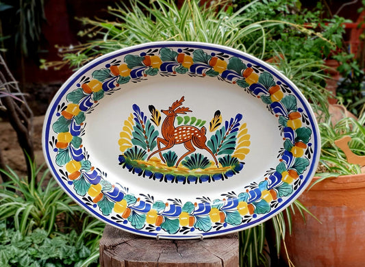 Deer Decorative / Serving Oval Platter MultiColors