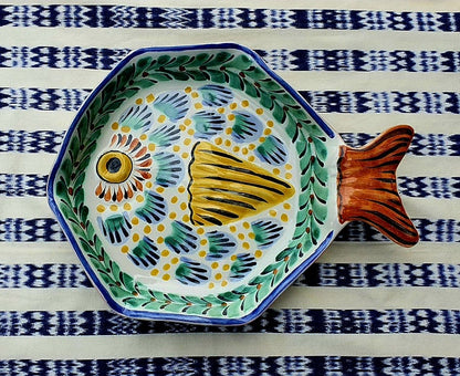 Fish Plate w/tail 7.5*5.5" MultiColors - I