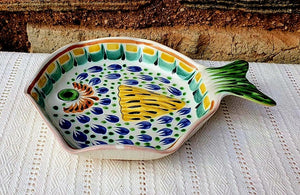 Fish Plate w/tail 7.5*5.5" Set of 3 Pieces MultiColors