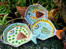 Fish Plate w/tail 7.5*5.5" Set of 3 Pieces MultiColors - B