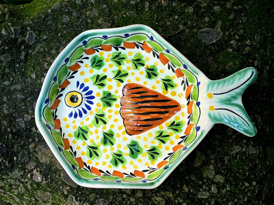 Fish Plate w/tail 7.5*5.5" MultiColors - G