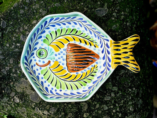 Fish Plate w/tail 7.5*5.5" MultiColors - H