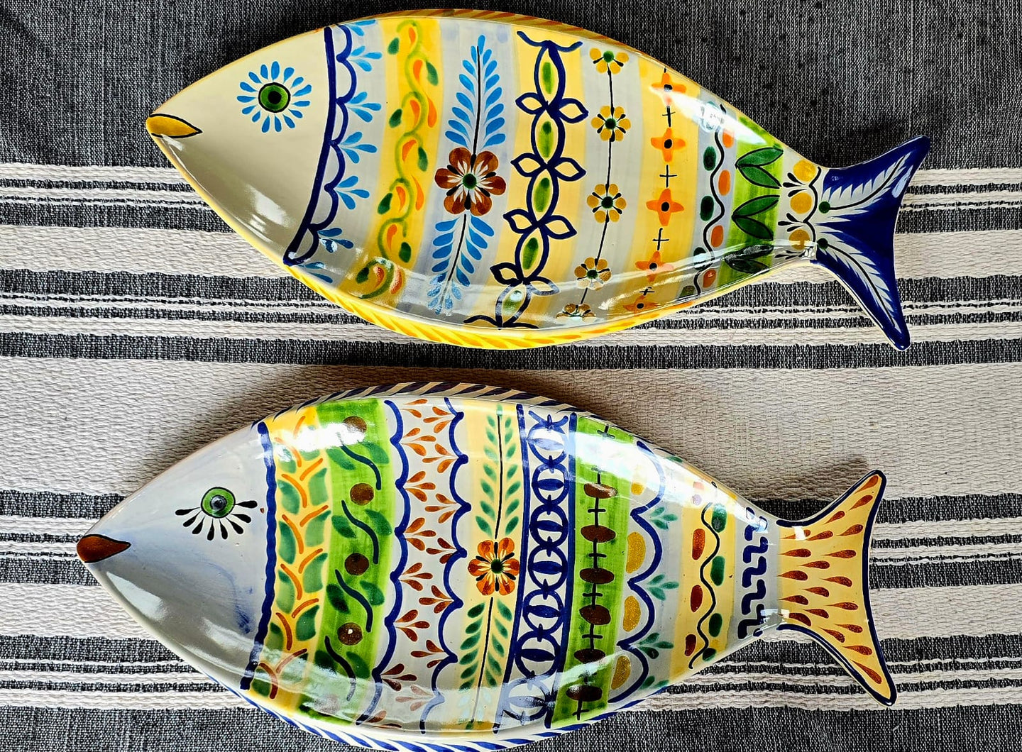 Fish Snack Plate Set of 2 Happy Borders