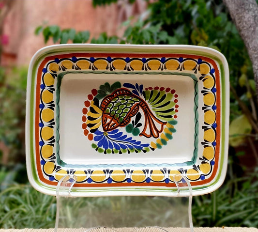 Fish Rectangular Bowl 11 x 7.9 in MultiColors