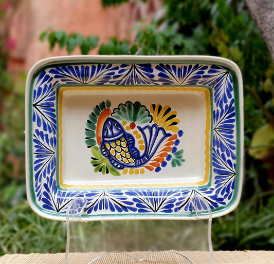 Fish Rectangular Bowl 11 x 7.9 in MultiColors