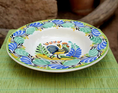Cuenco para sopa, cereales, pasta y gallo, plano, multicolor 