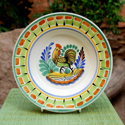 Rooster Cereal-Pasta-Soup Bowl Flat MultiColors