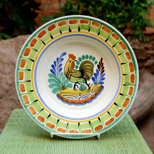 Rooster Cereal-Pasta-Soup Bowl Flat MultiColors