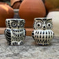 Owl Coffee Mug Set of 2 pieces 10.5 Oz Black and White