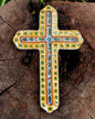 Cruz mediana de 9" de altura, multicolores 