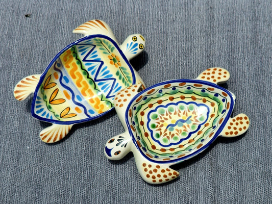 Turtle Snack Dish happy borders MultiColors