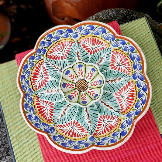 Flower Shape Tortilla Chip Snack Bowl / Nachos Platter MultiColors