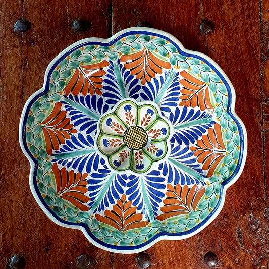 Flower Shape Tortilla Chip Snack Bowl / Nachos Platter MultiColors