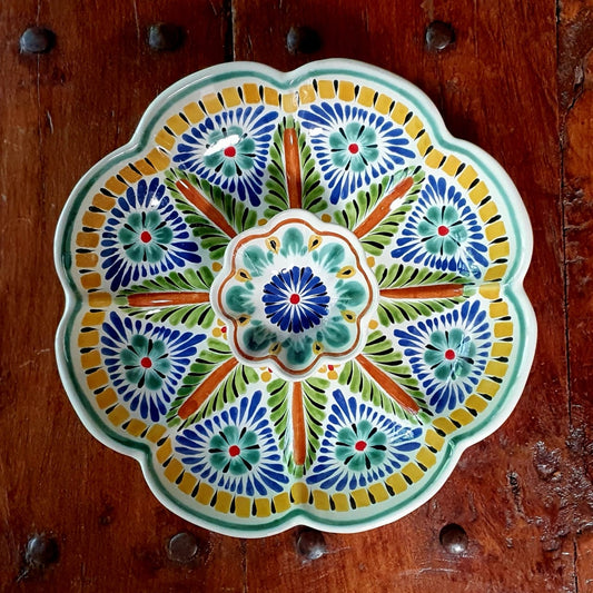 Flower Shape Tortilla Chip Snack Bowl / Nachos Platter MultiColors