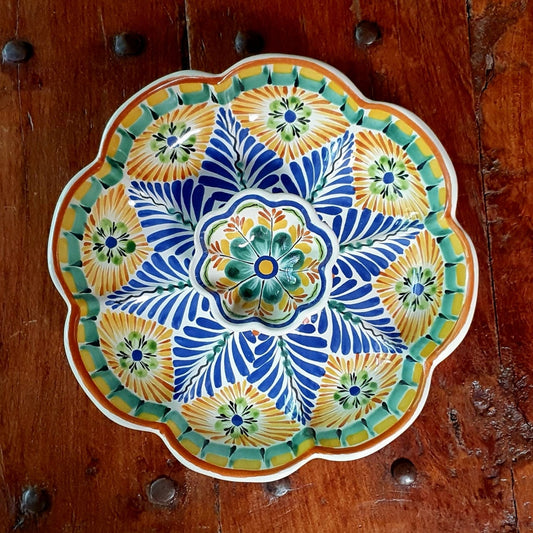Flower Shape Tortilla Chip Snack Bowl / Nachos Platter MultiColors