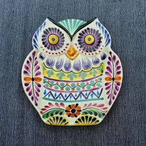 Owl Snack Dish Plate 8 x 7 inches - Happy Borders