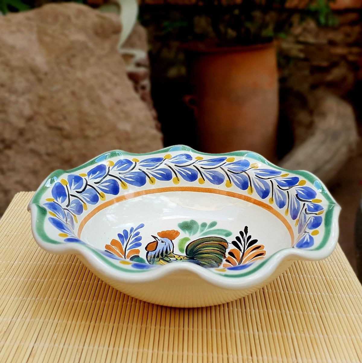 Rooster Flouted Pasta Bowl MultiColors