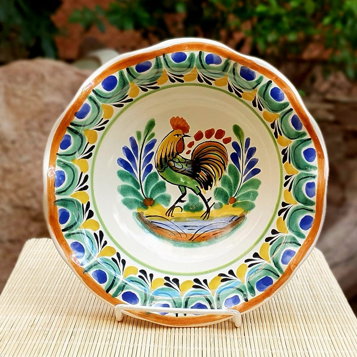 Rooster Flouted Pasta Bowl MultiColors