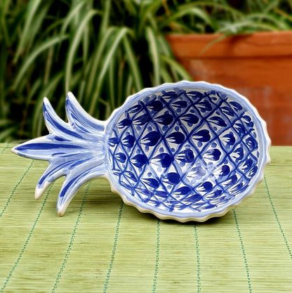 Pineapple Snack Bowl Blue and White