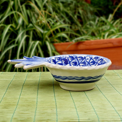 Pineapple Snack Bowl Blue and White