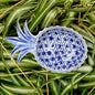 Pineapple Snack Bowl Blue and White