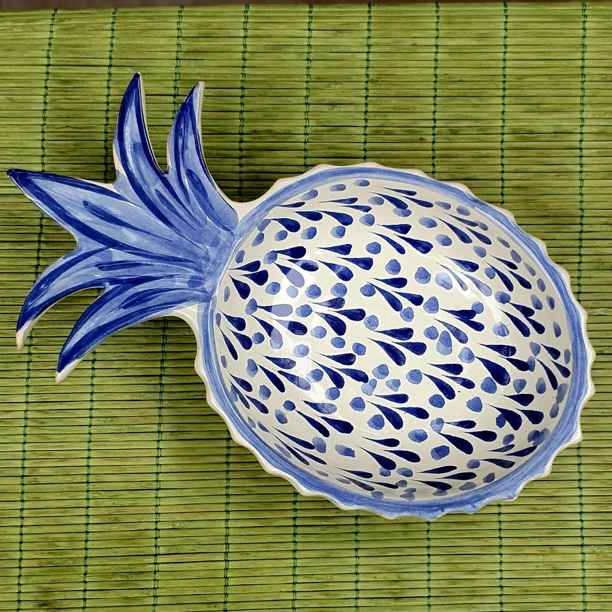 Pineapple Snack Bowl Blue and White